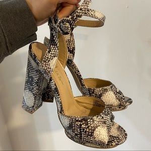 Lulus Snake Print Block Heels